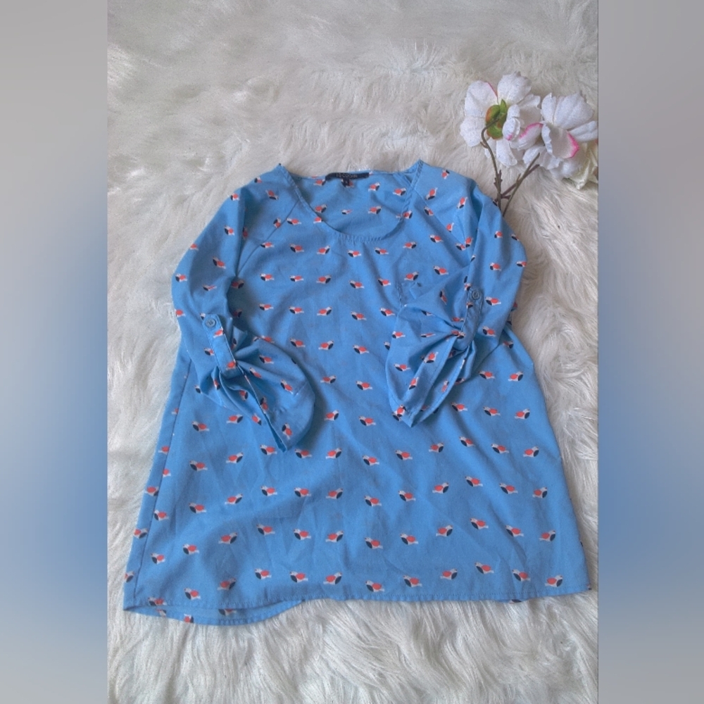 19 Cooper Blue Women's Blouse Size S
